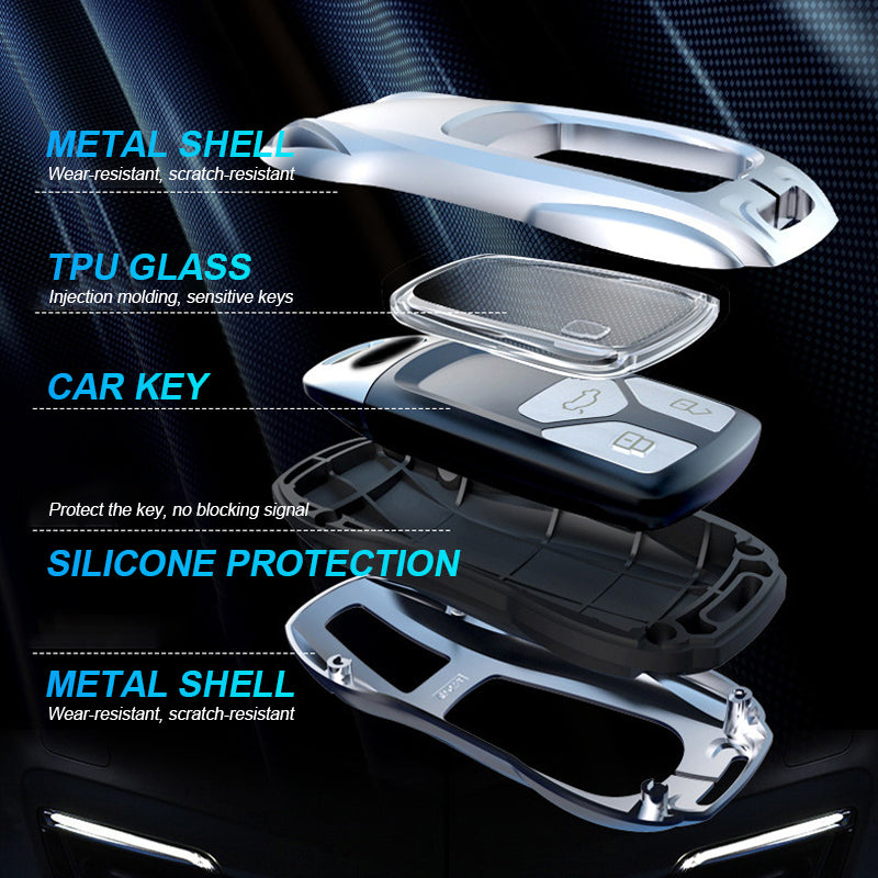 For Audi Car Metal Sports Car Key Case