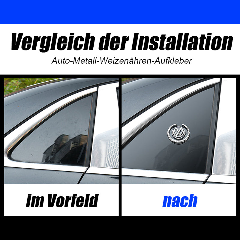 Auto-Metall-Weizenähren-Aufkleber（2er-Pack）/Metal wheat ear side mark