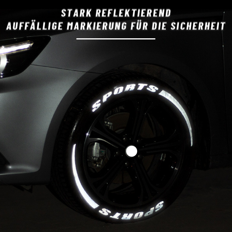 Autoreifen-Buchstabenaufkleber（5er-Pack）