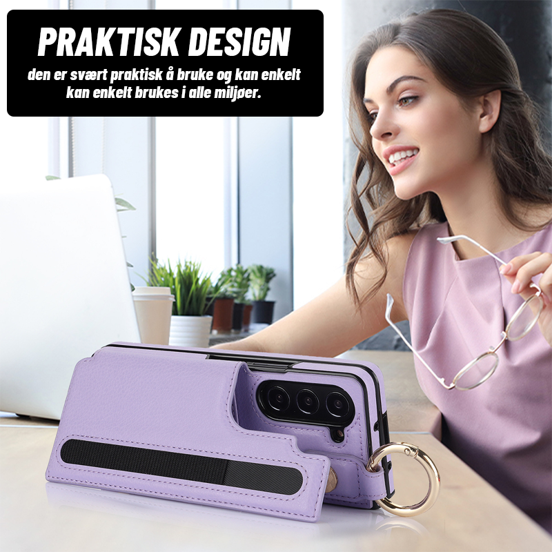 Lommebok-stil ringpenn-telefondeksel/Wallet style ring pen slot phone case