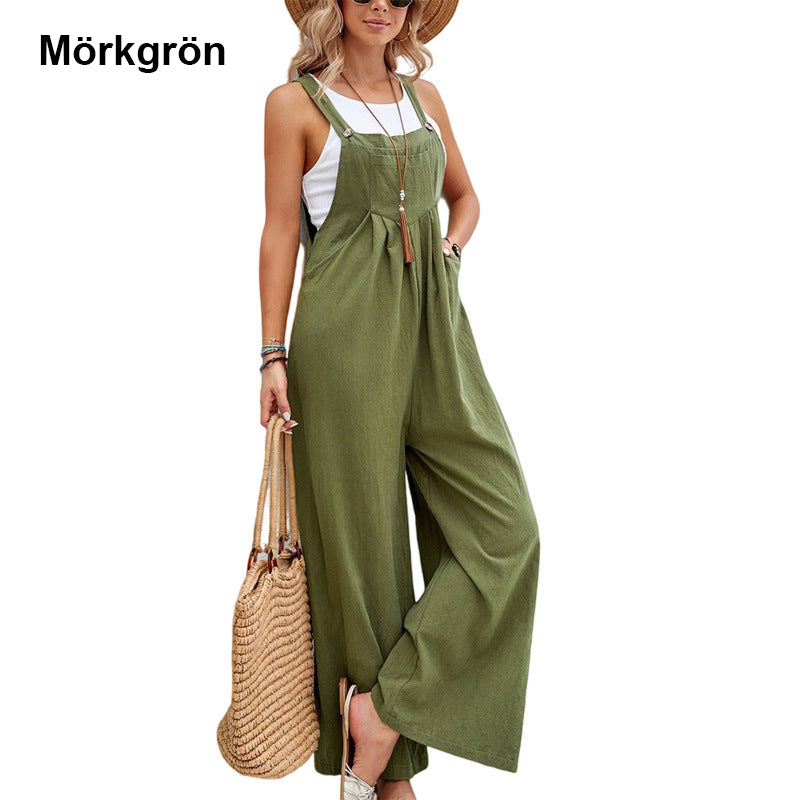 Plus Size Breda Ben Cargobyxor Jumpsuit/Plus Size Wide Leg Cargo Pants Jumpsuit