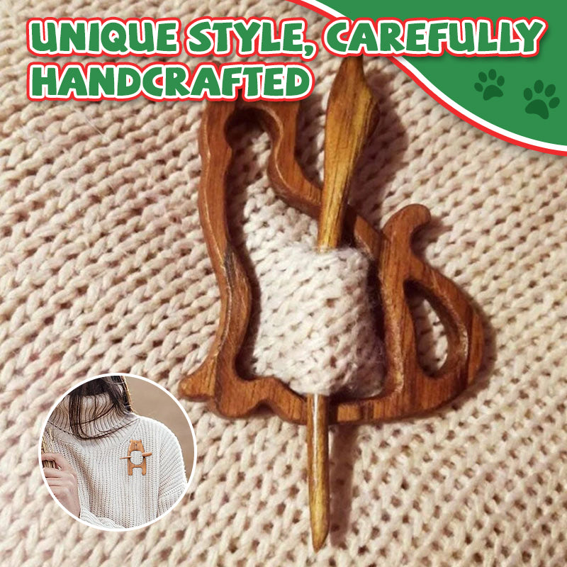 Handmade Wooden Brooch Pin