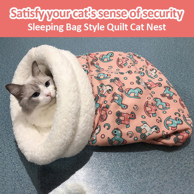 Sleeping Bag Style Quilt Cat Nest