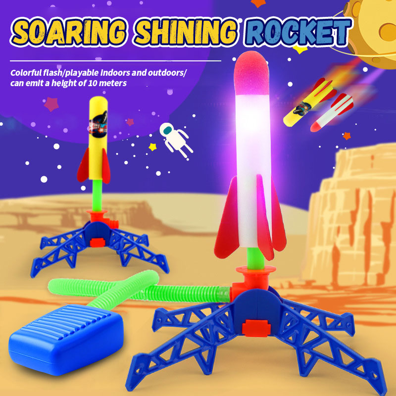 Children'S Feet Stepping On Small Rockets🚀