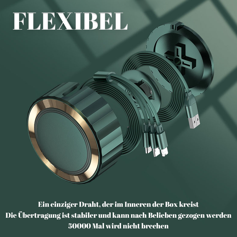 Teleskopierbare ein bis drei Datenkabel/Three-in-one retractable data cable