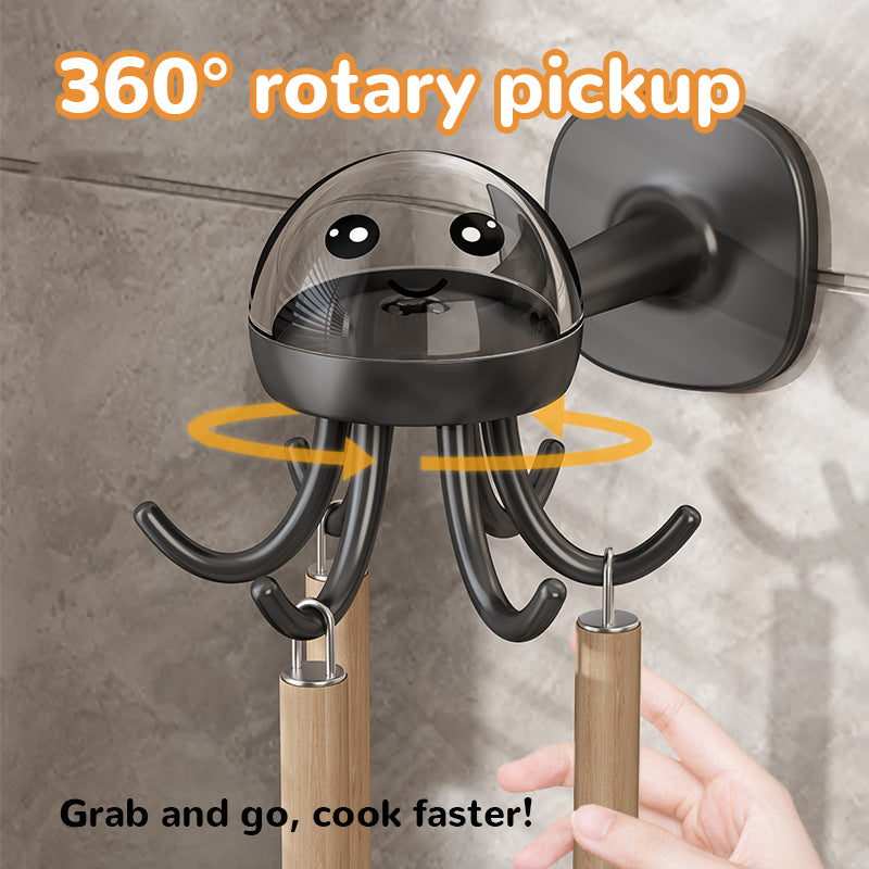 Multifunctional Six-Claw Swivel Hook Rack