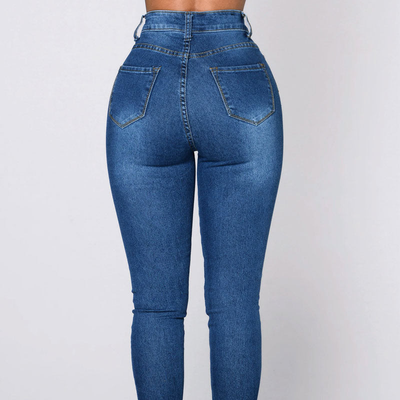 Hip Lifting Denim Pencil Pants