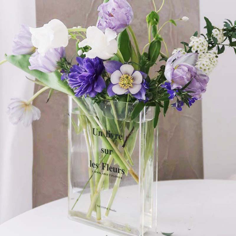 Transparent Book Vase