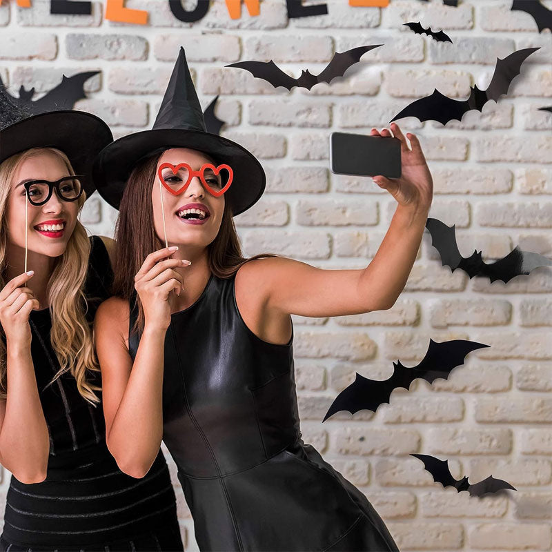 Halloween 3D Bat Decoration Wall（12pcs）