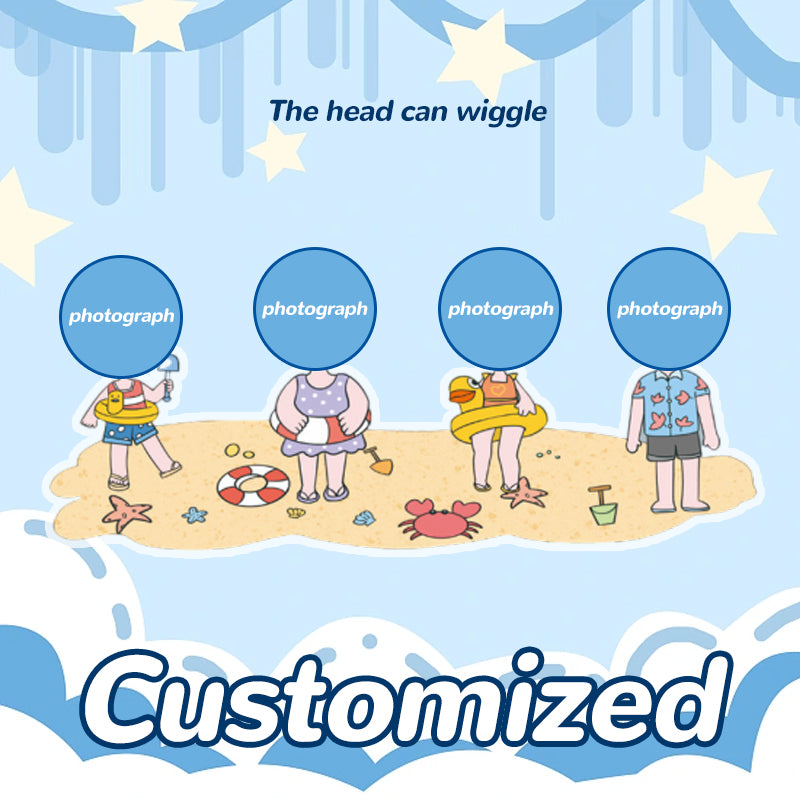 DIY Desktop Shaking Head Ornaments（Four People）