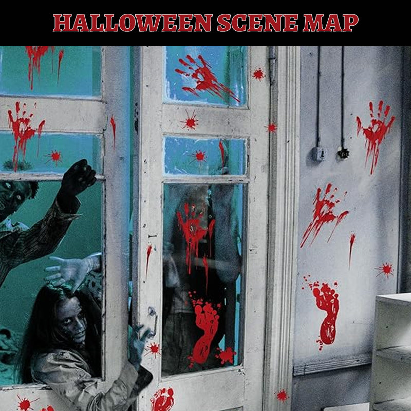 Halloween Bloody Handprint Sticker