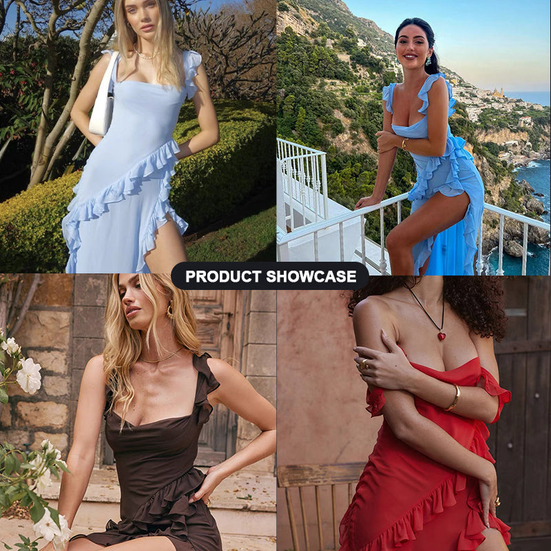 Sexy Suspender Dress With Ribbons