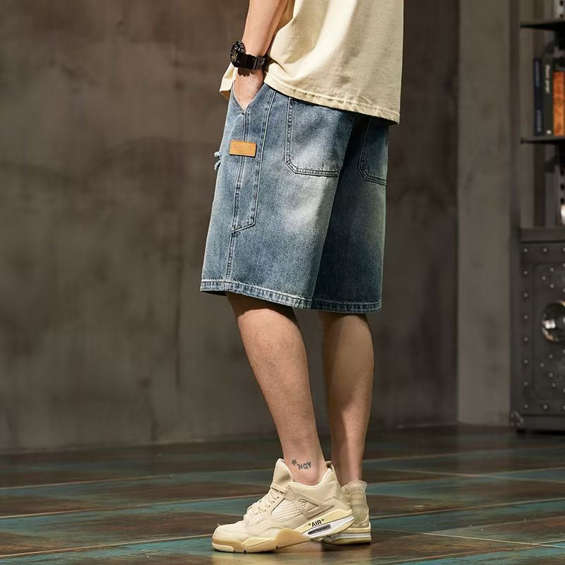 Men'S Loose Ripped Denim Shorts