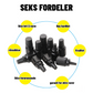 10-Delt Sett Med Verktøy For Fjerning Av Sekskantbolter/10-Piece Hex Bolt Removal Tool Set