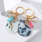 Simulated Wooden Couple Animal Key Ring Pendant
