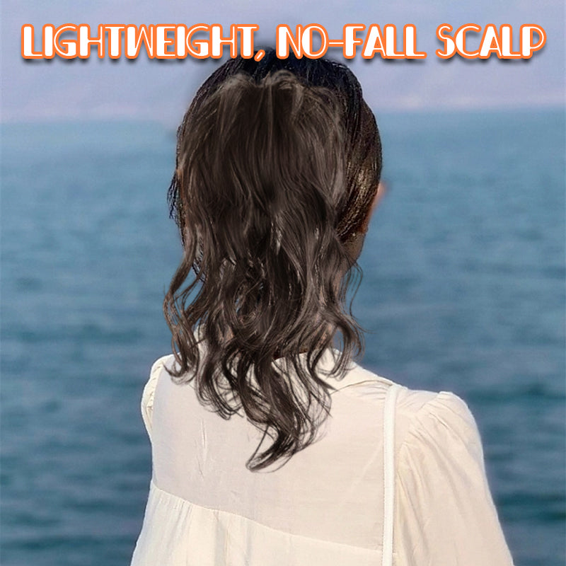 Half Tied Waterfall High Ponytail Wig