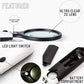Double Lens Led Light Racket Magnifying Glass