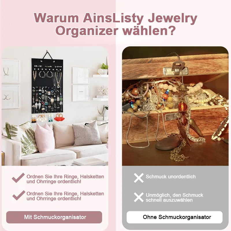 🔥2023 heißer Verkauf – Aufbewahrungstasche für hängenden Schmuck aus Filz/Convenient jewelry storage hanging bag