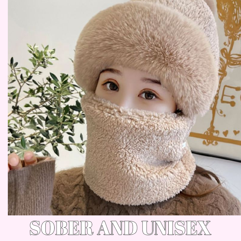 ❄️Damen Winddichter Schal Hut💙