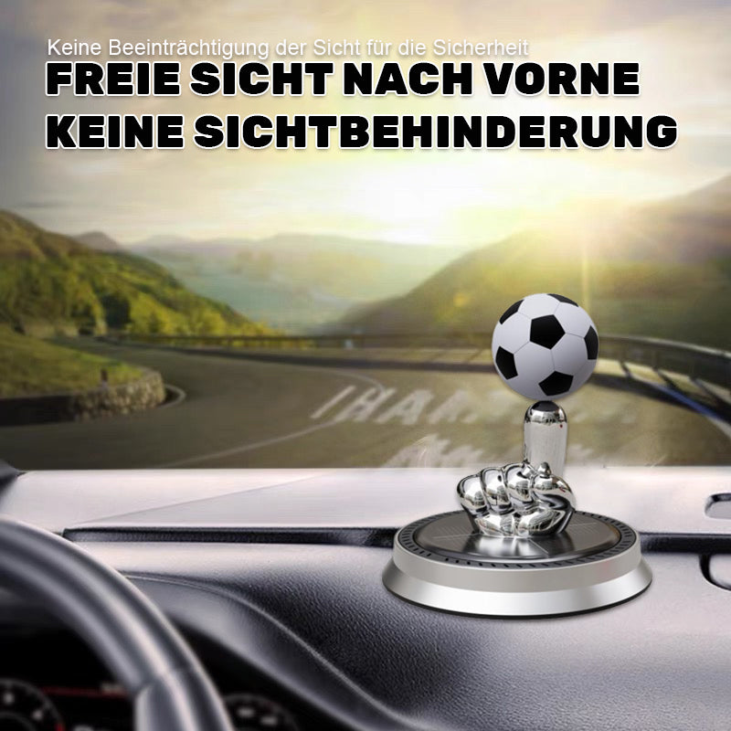 Solare, fingergedrehte Fußballauto-Aromatherapie/Solar finger-turned football car aromatherapy
