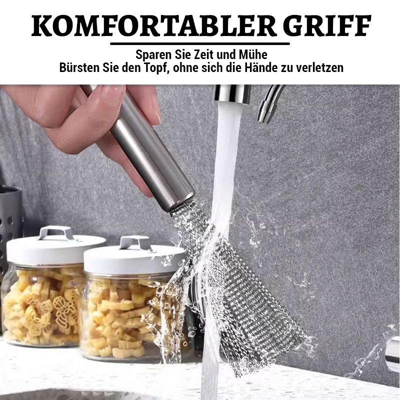 Topfbürste aus Edelstahl/stainless steel pot brush
