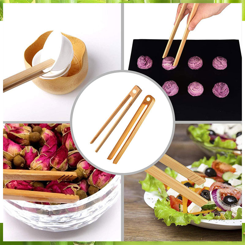 Bamboo Toaster Tongs