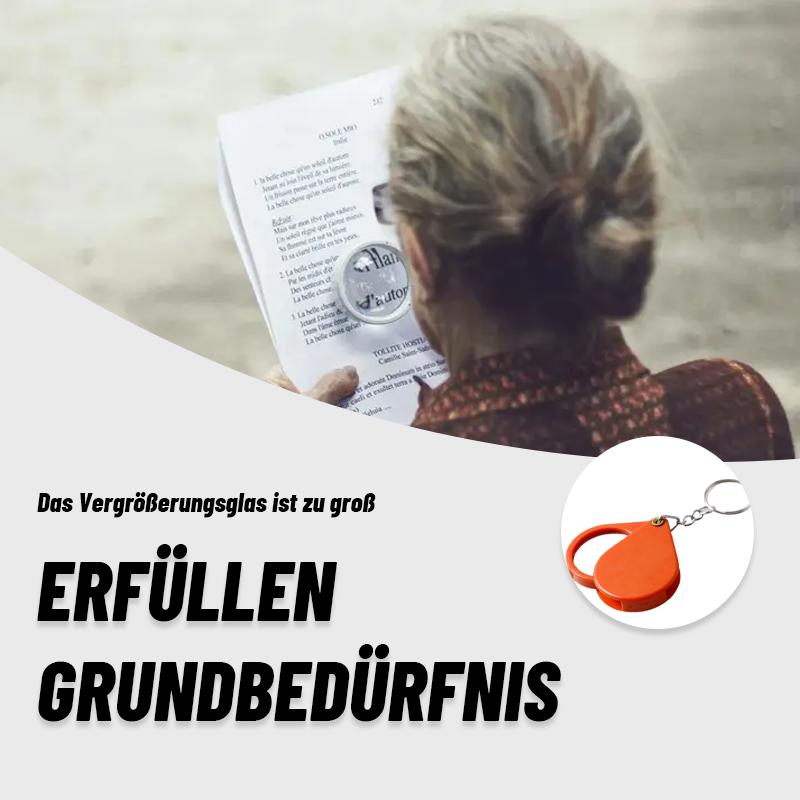 Mini-Schlüsselanhänger Mit Faltbarer Lupe/Mini keychain with foldable magnifying glass