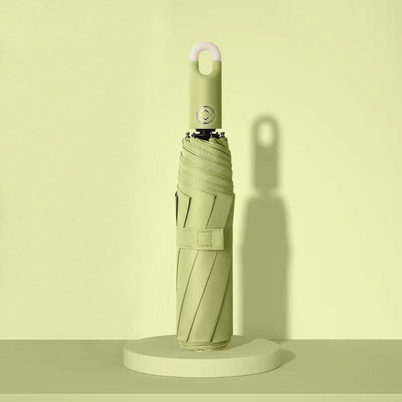 Dreifach selbstöffnender und zurückziehbarer Regenschirm mit Schnalle/Self-opening retractable buckle umbrella