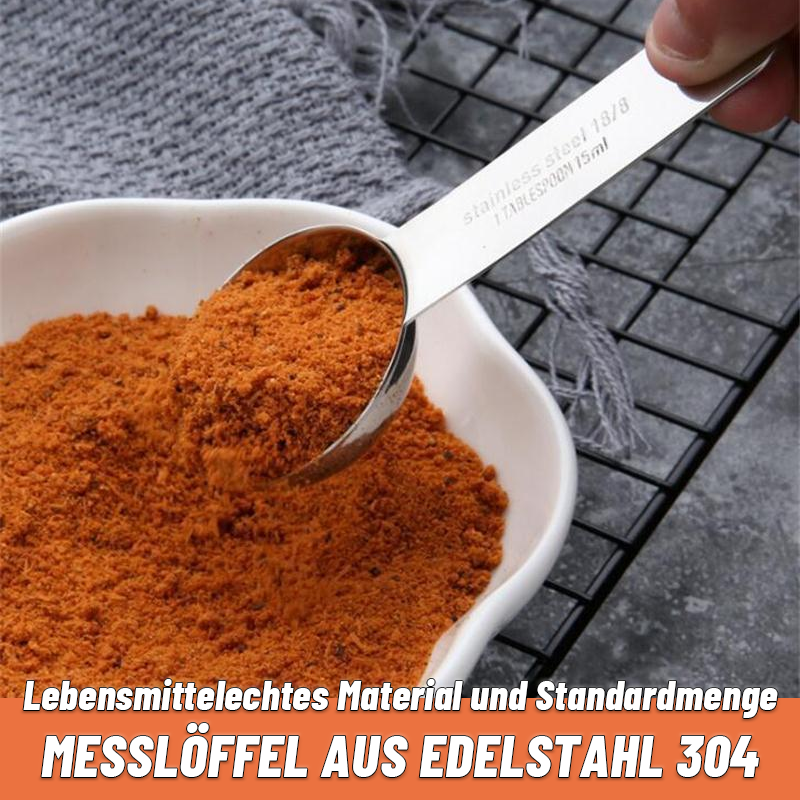Messlöffelset aus Edelstahl/Stainless steel measuring spoon set
