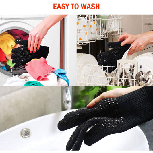 Silicone Knitted Bbq Gloves