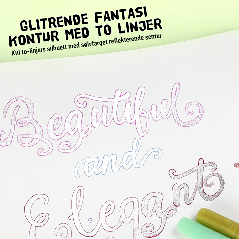 DIY fluoreszierender Doppellinien-Konturstift/highlighter color double line