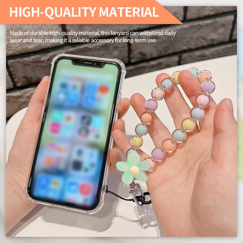 Macaron Beaded Phone Lanyard