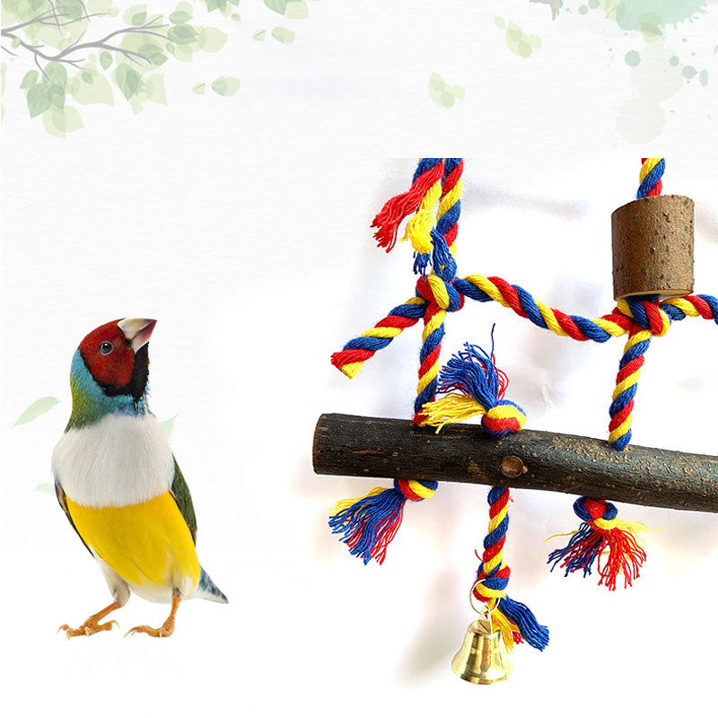 Parrot Log Colorful Rope Climbing Net Swing