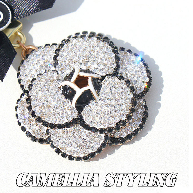 Camellia Diamond Car Keychain