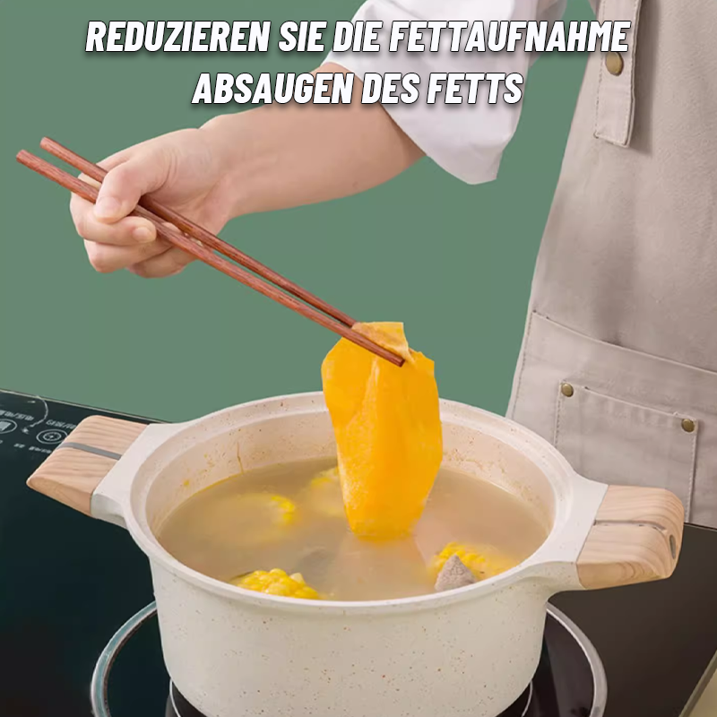 Lebensmittelspezifisches, Ölabsorbierendes Einwegpapier/Food-specific oil-absorbing paper