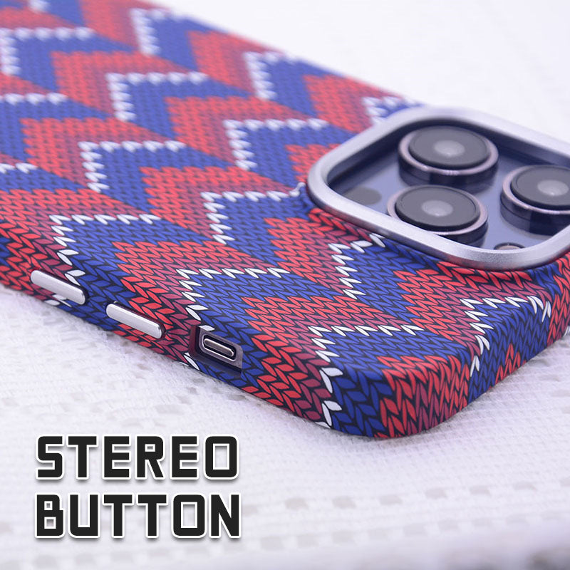 Luminous Magnetic Woven Pattern Mobile Phone Case