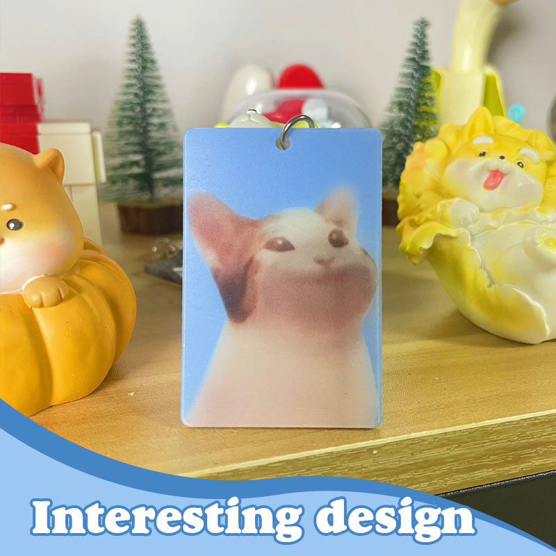 3D Dynamic Kitten Acrylic Keychain