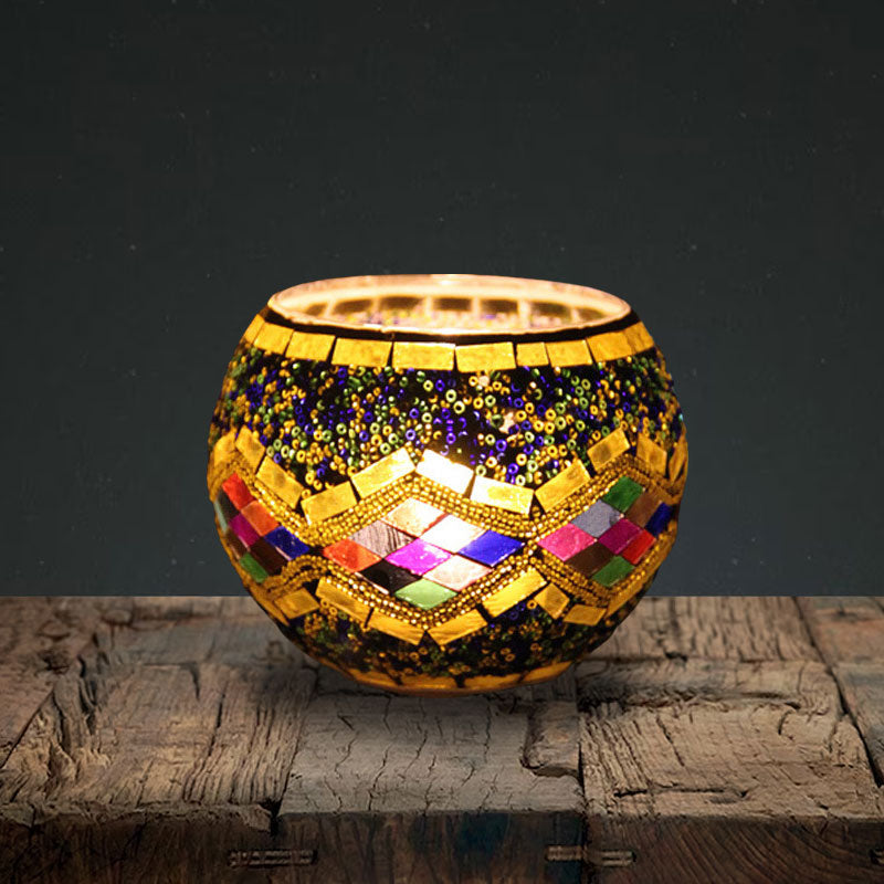 Mosaic Glass Candle Holder