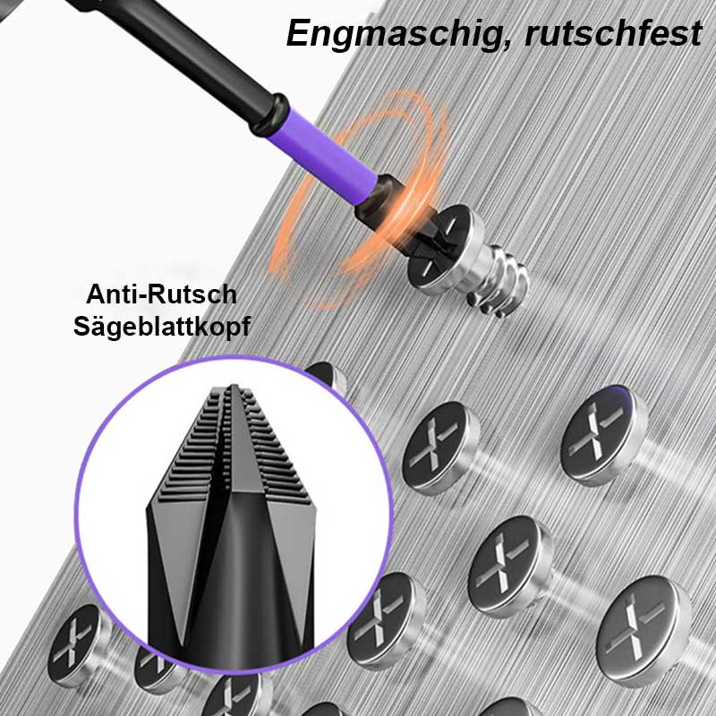 Rutschfester und schlagfester Kreuzbohrer
