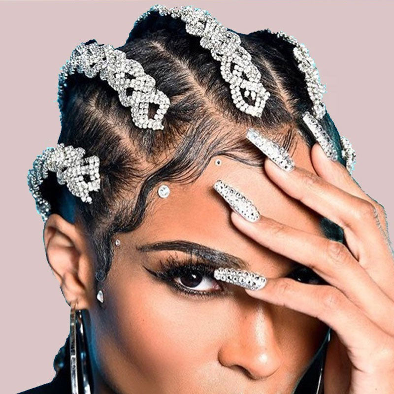 Rhinestone Dreadlocks Headband