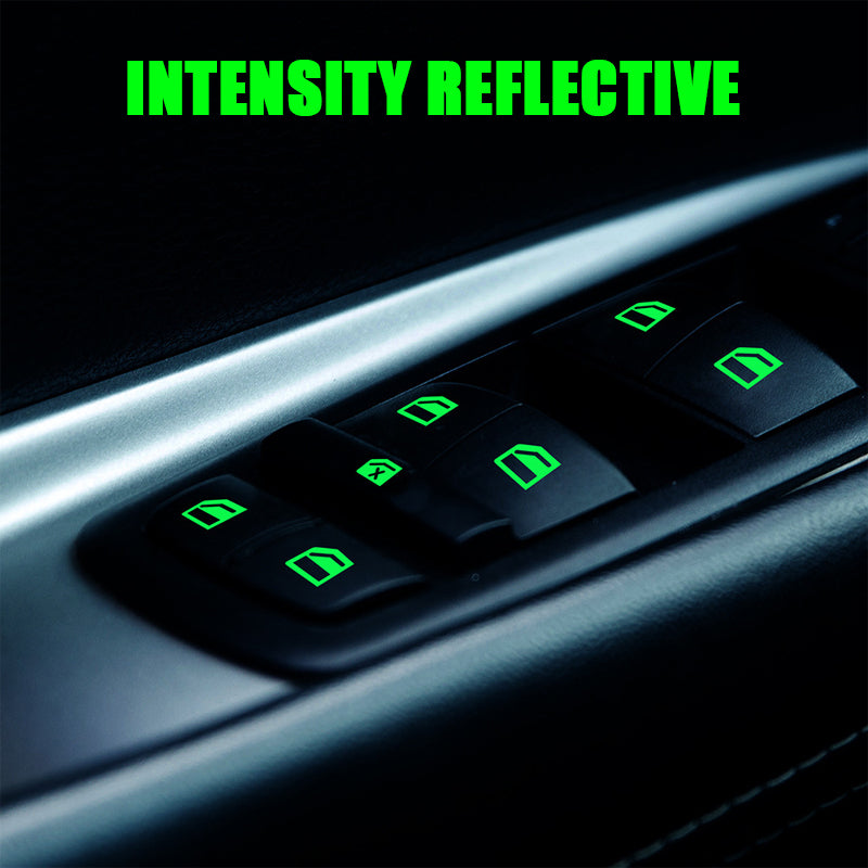 Glow-in-the-Dark Car Window Switch Button Sticker（2 pcs）