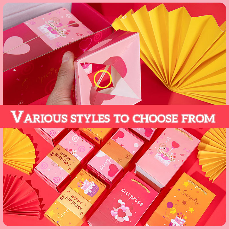 Folding Bouncing Red Envelope Gift Box
