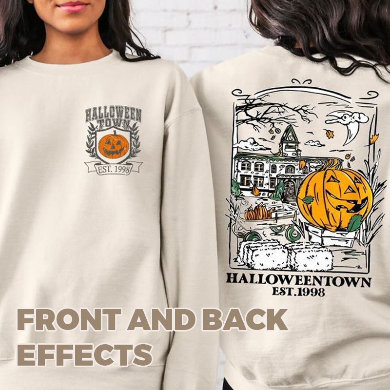 College Style Round Neck Sweatshirt