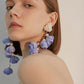 Long Floral Tassel Earrings