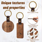 Wooden Leather Key Pendant
