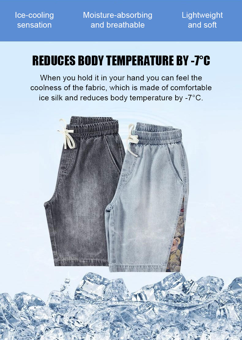 Embroidered Denim Shorts