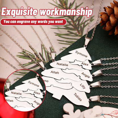 Engraved name clavicle chain personalized Christmas gift