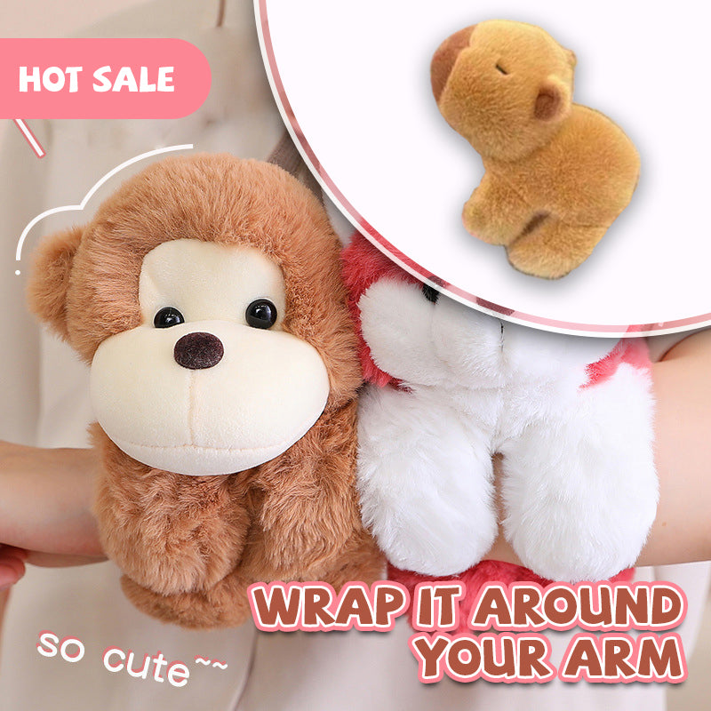 Cartoon Creative Snap Ring Plush Toy Bracelet