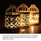 Hollow Bird Cage Candlestick Decorative Ornament