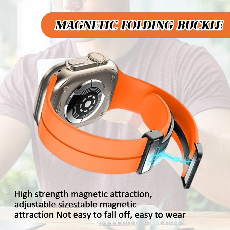 Silicone Magnetic Folding Band For Watch